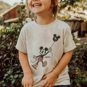 "Mickey Mouse Balloon Birthday" Sweatshirts - Custom Kid Name Age Mickey Mouse With Balloon