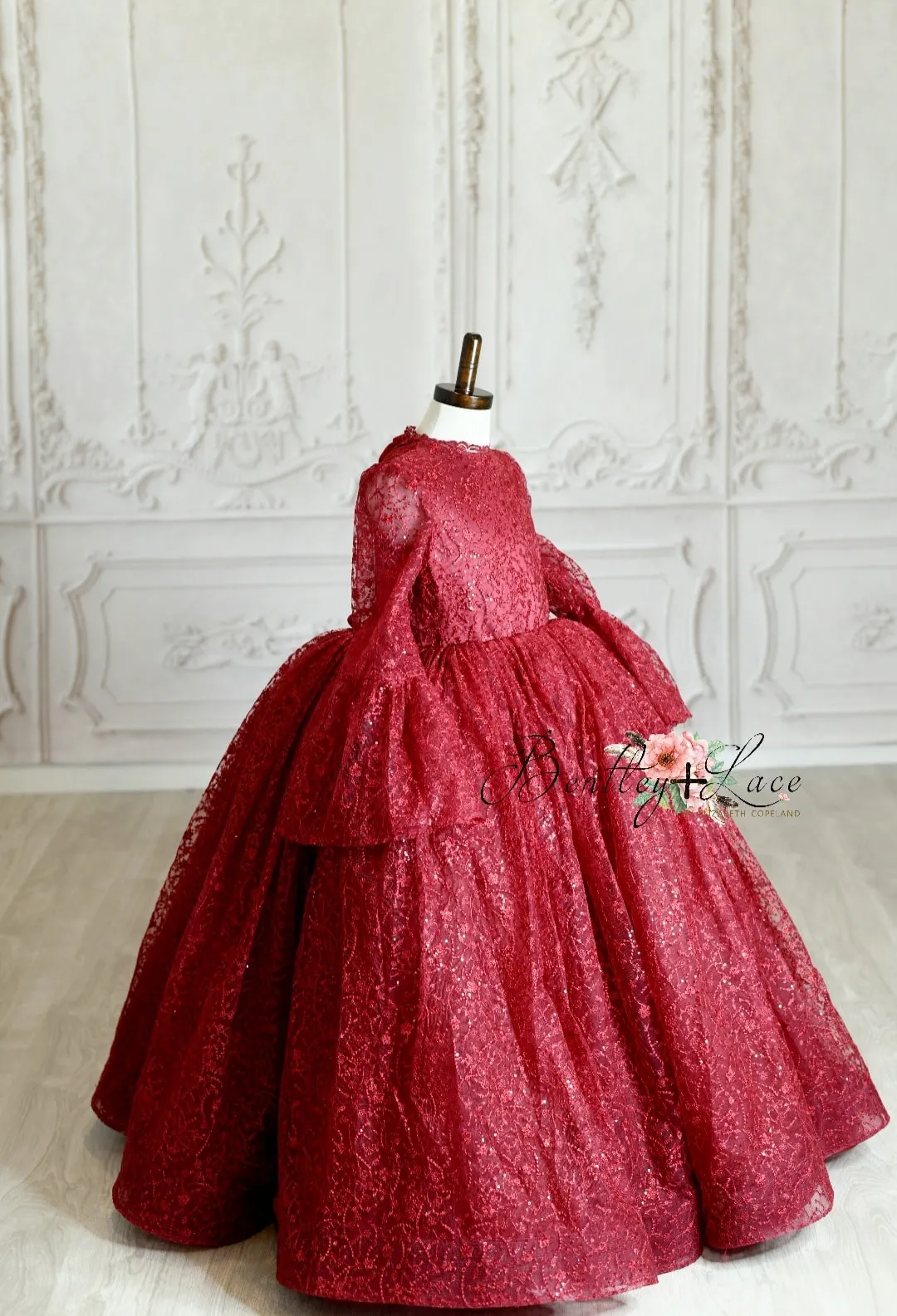 "Whit" Red - Floor Length Dress ( 5 Year - Petite 6 Year)