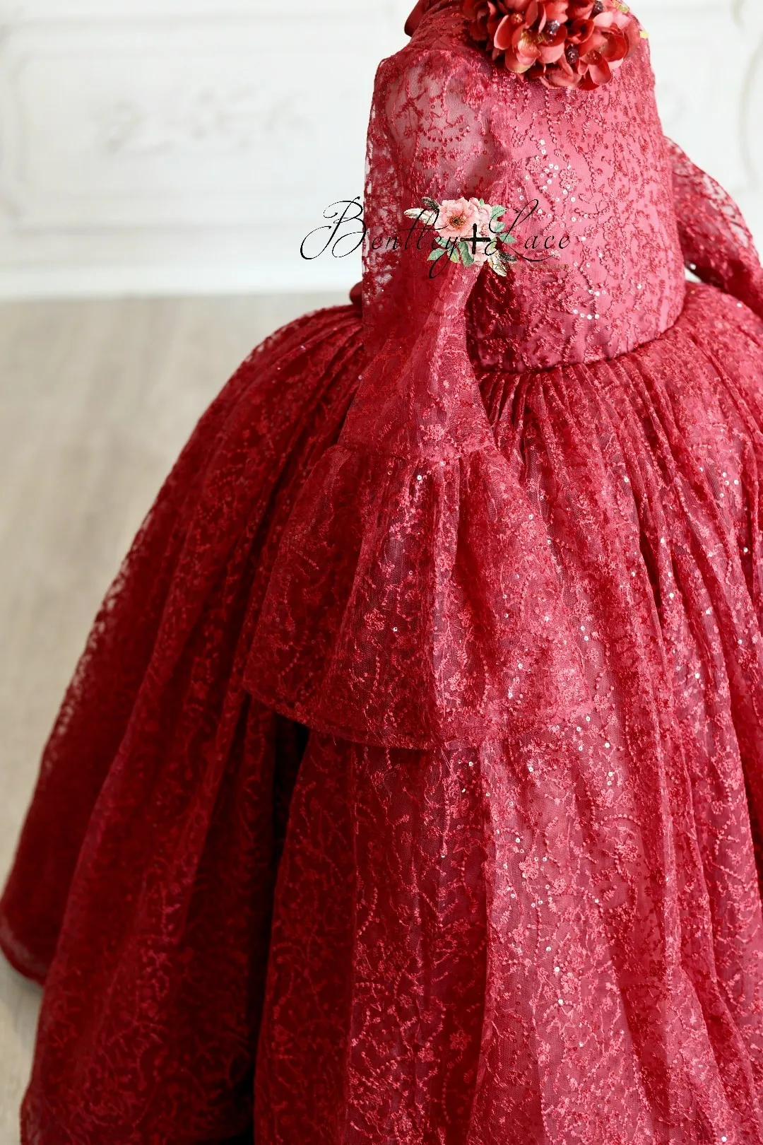 "Whit" Red - Floor Length Dress ( 5 Year - Petite 6 Year)