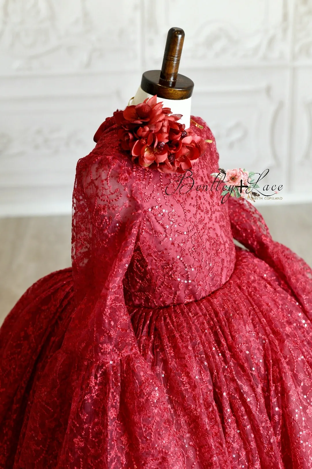 "Whit" Red - Floor Length Dress ( 5 Year - Petite 6 Year)