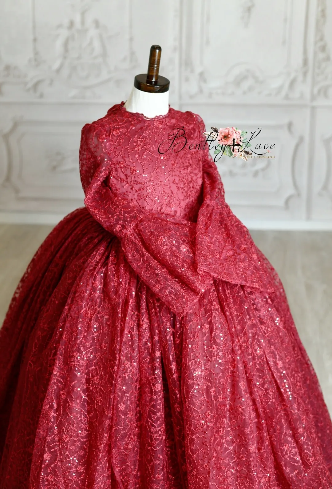 "Whit" Red - Floor Length Dress ( 5 Year - Petite 6 Year)