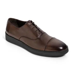 Randy Burnished Brown Cap Toe Hybrid Lace Up