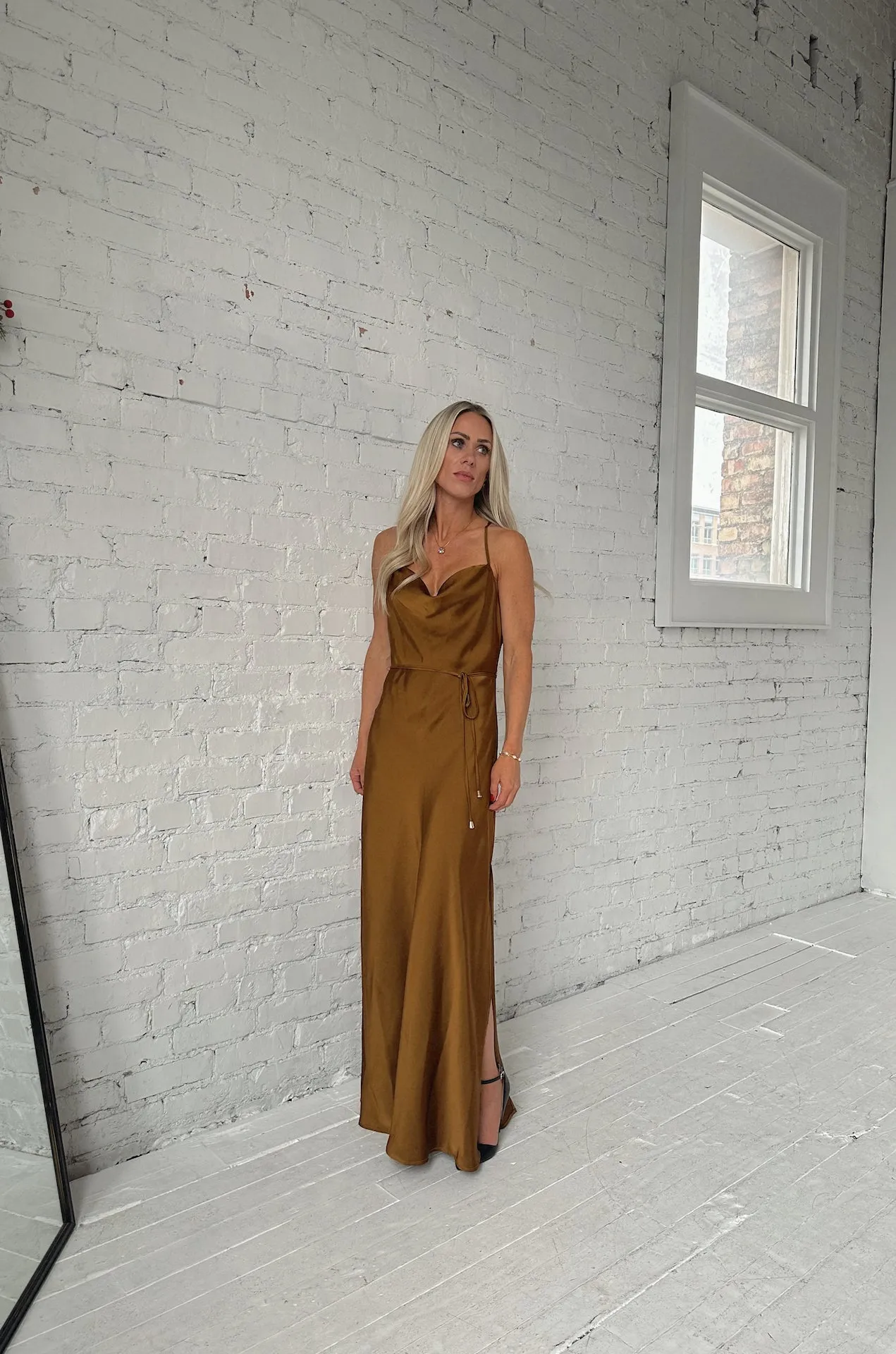 Scarlett Cowl Neck Maxi Dress