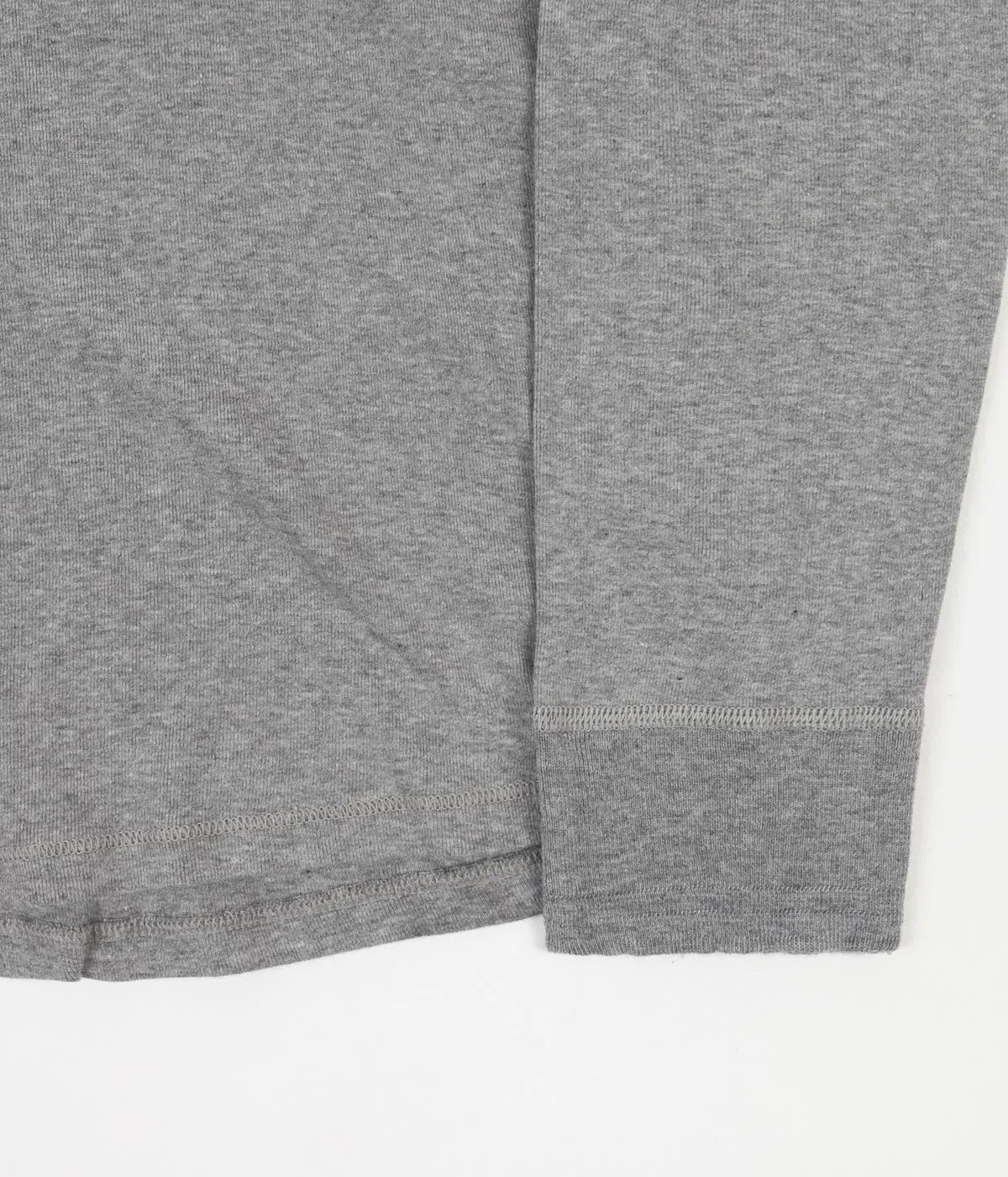 Schiesser Karl-Heinz Henley Long Sleeve T-Shirt - Grey Melange