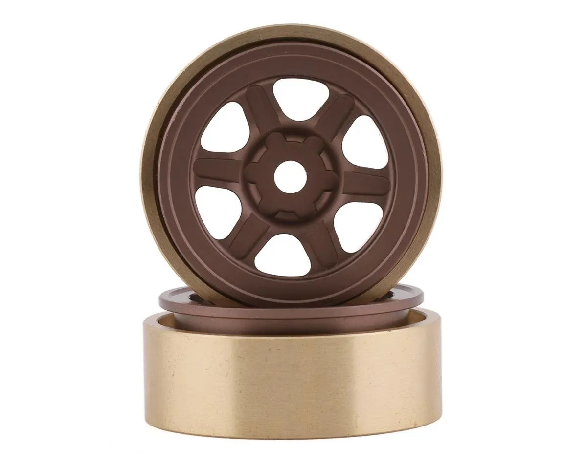 SCX24 SSD RC SCX24 1.0” Aluminum/Brass Challenger Wheels (Bronze) (2)