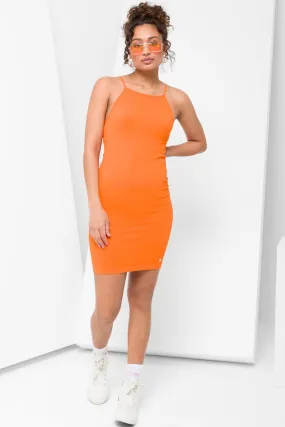 Seamless Racerback Bodycon Dress Orange