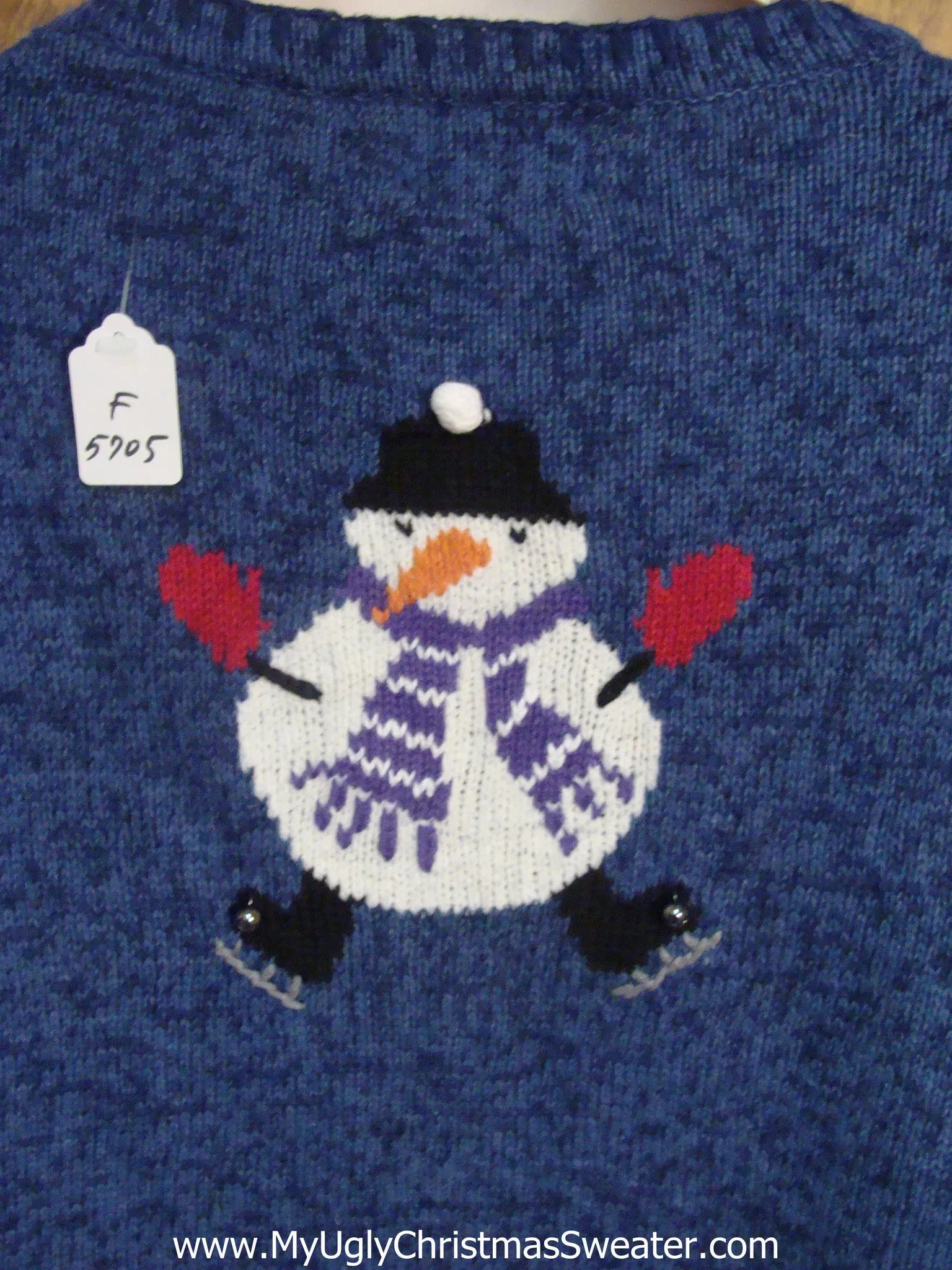 Skating Snowmen Ugly Christmas Jumper