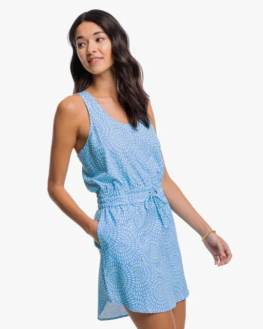 Southern Tide Laila Burst of Brightness Dress - Boat Blue