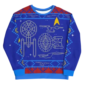 Star Trek Schematics Holiday Unisex Crewneck Sweatshirt