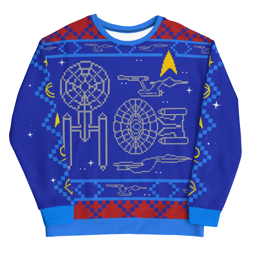 Star Trek Schematics Holiday Unisex Crewneck Sweatshirt