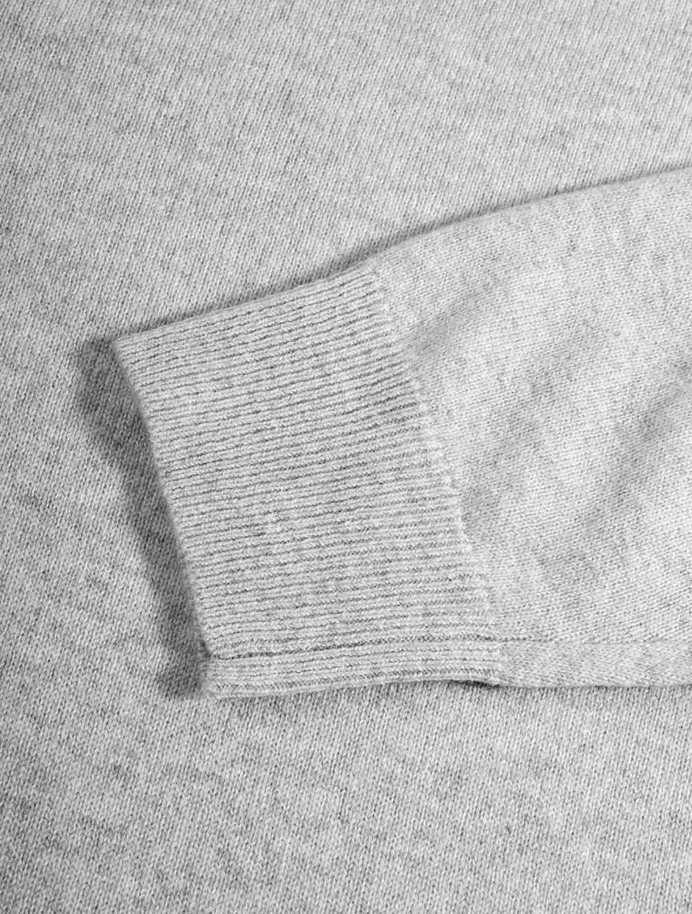 Super Fine Lambswool Crew Neck Sweater Light Grey Melange