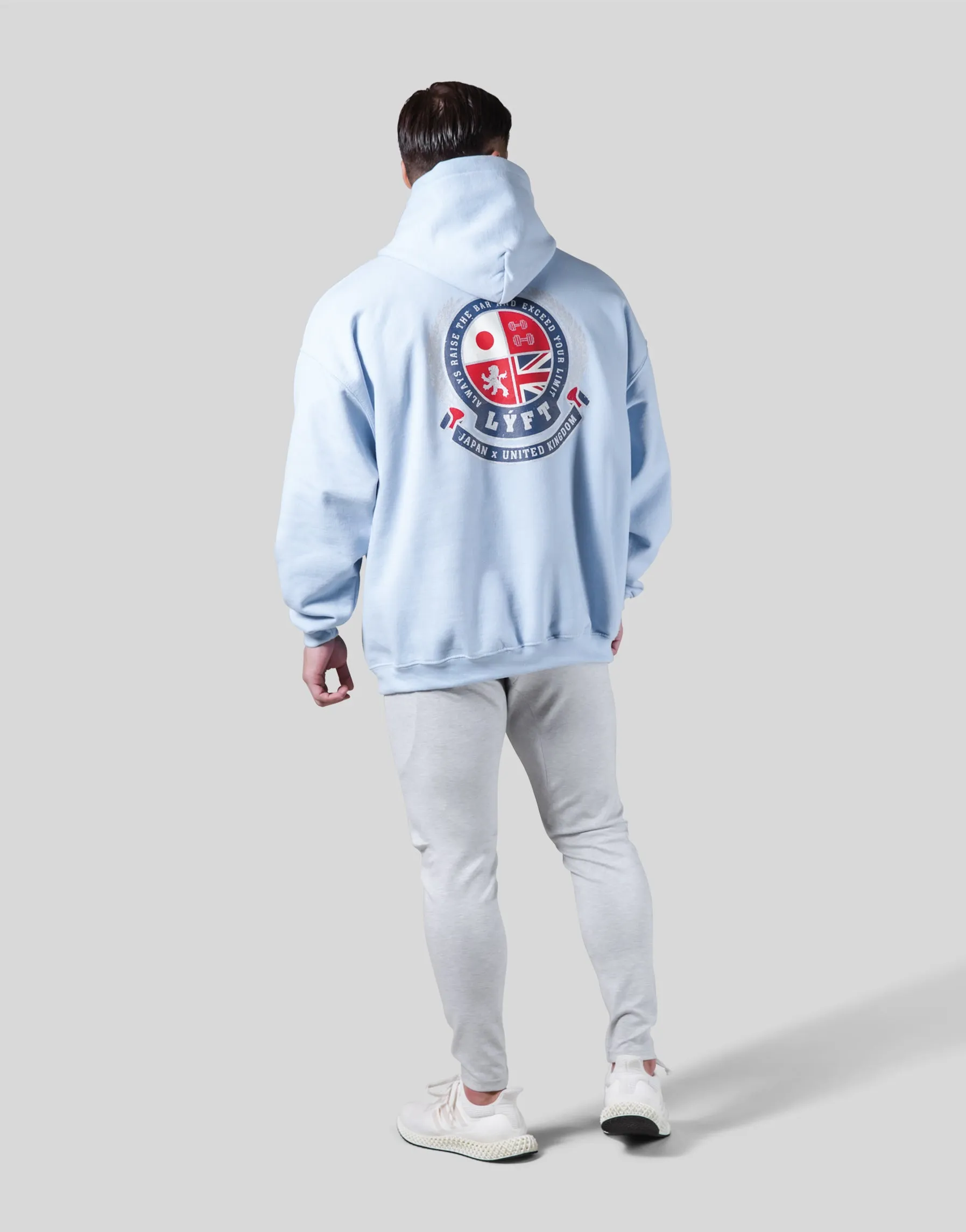 Symbolic Emblem Pullover Hoodie - Light Blue