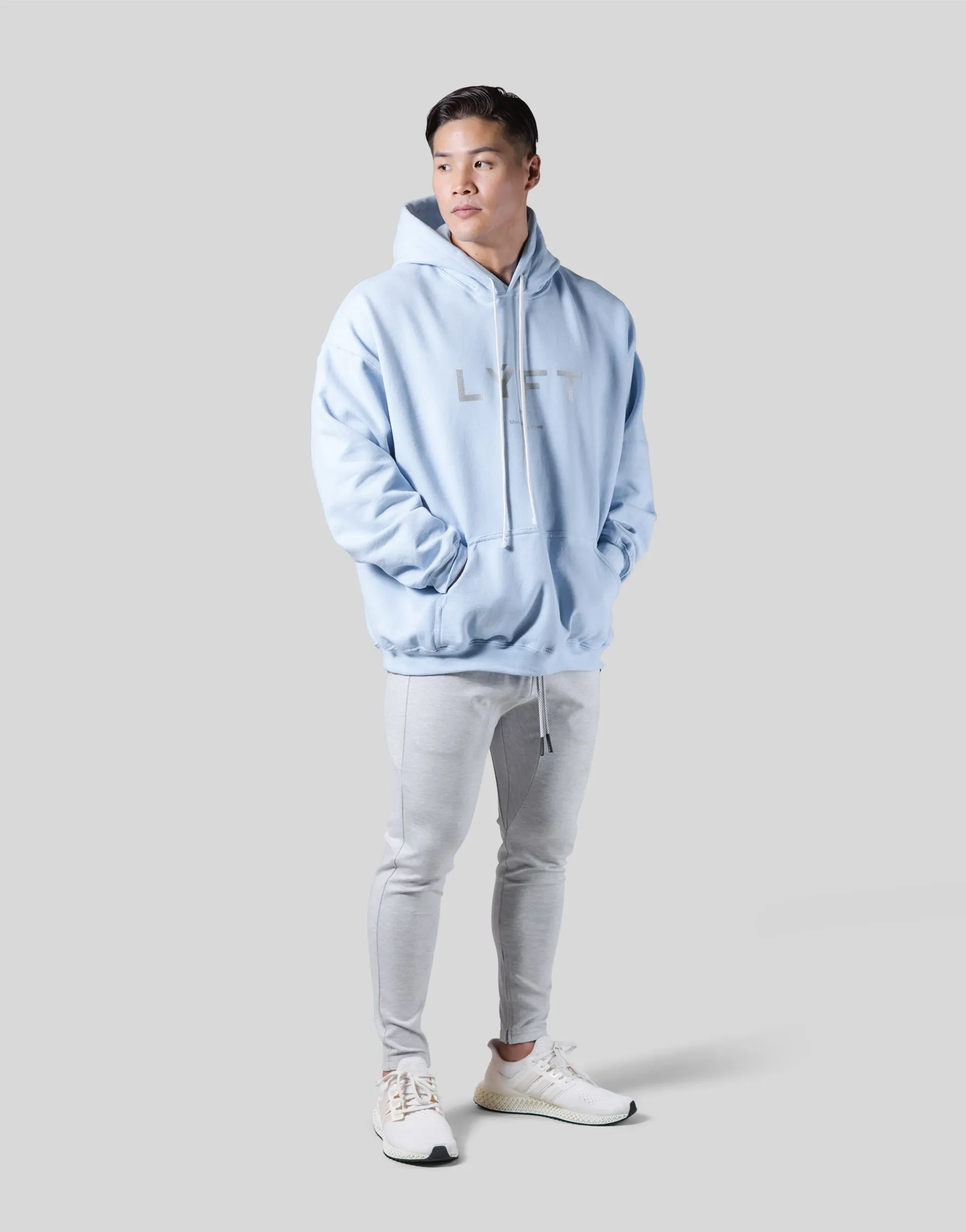 Symbolic Emblem Pullover Hoodie - Light Blue