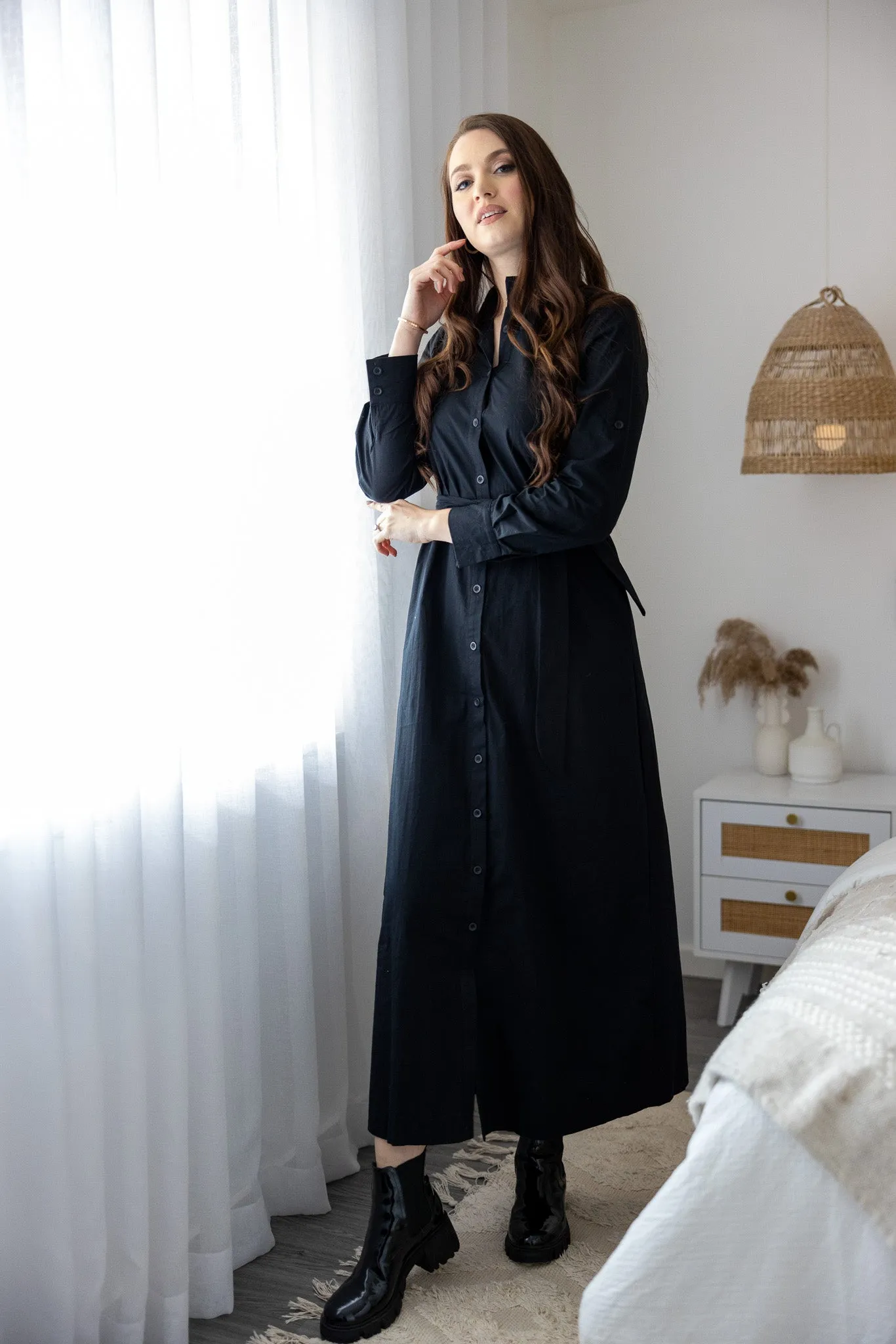 The Crescent Pina Elastic Back Maxi Dress