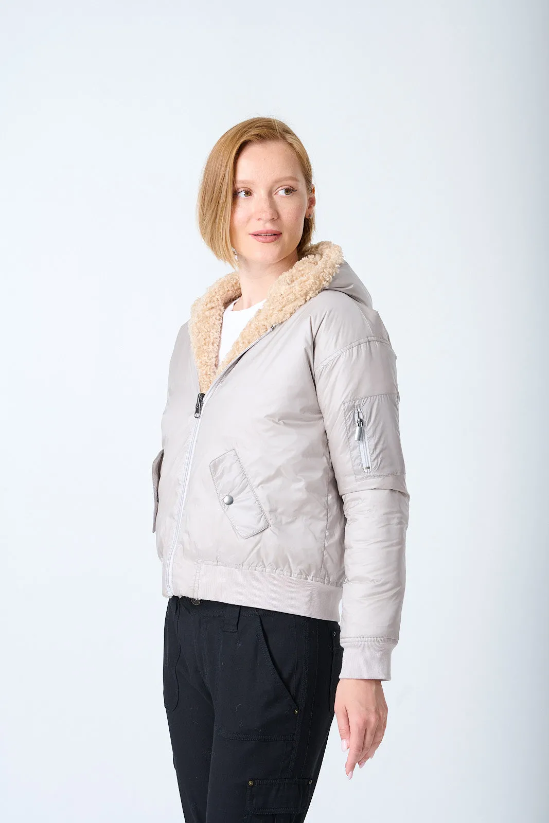 The Sherpa Hood Bomber Jacket