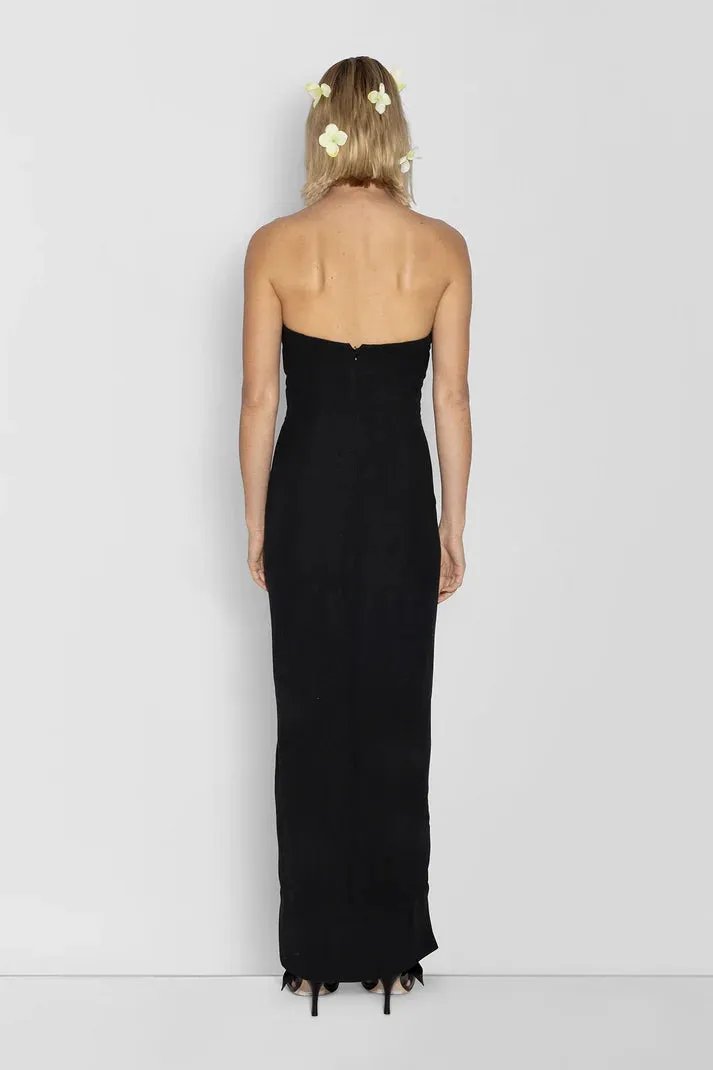 The Wolf Gang Filipa Embroidered Maxi Dress - Noir