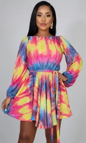 Tie Dye Skater Dress