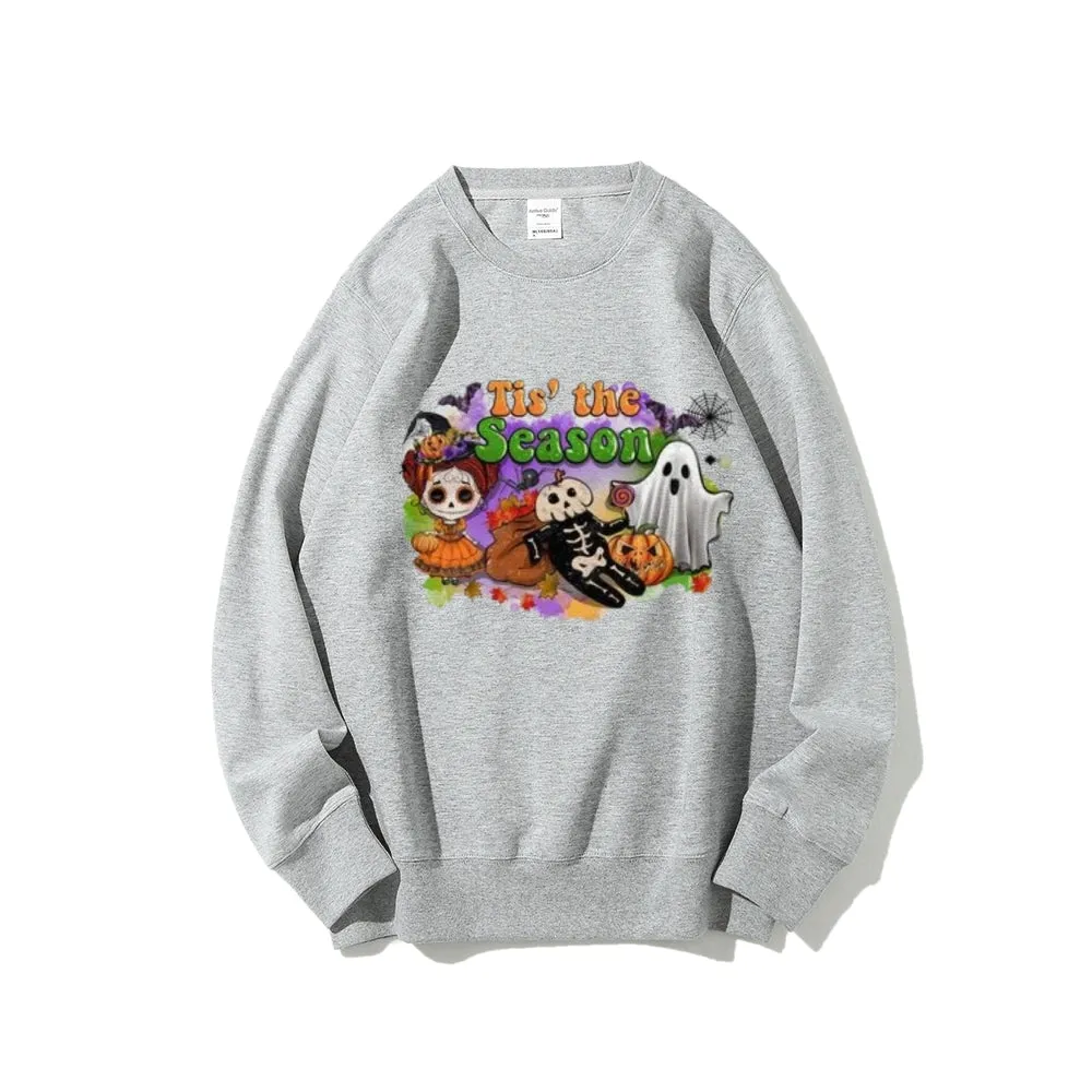 Tis The Season Women Halloween Graphic Sweatshirts