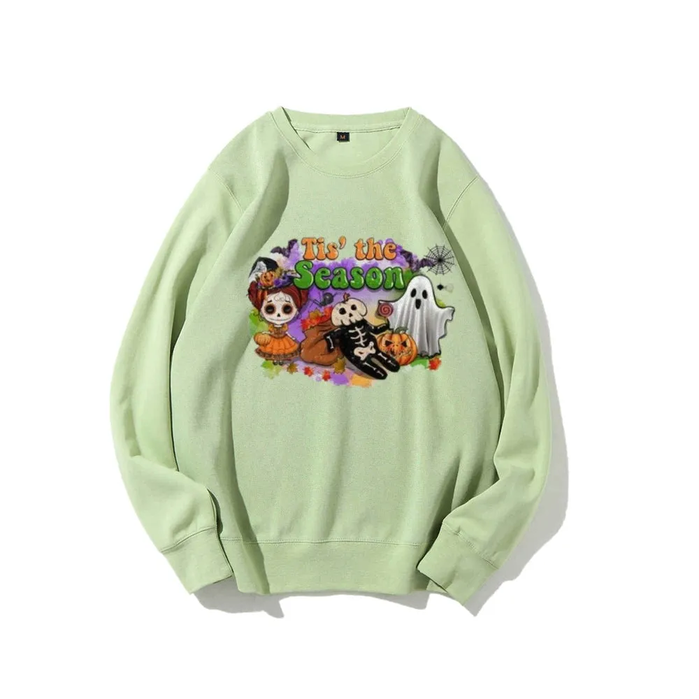 Tis The Season Women Halloween Graphic Sweatshirts