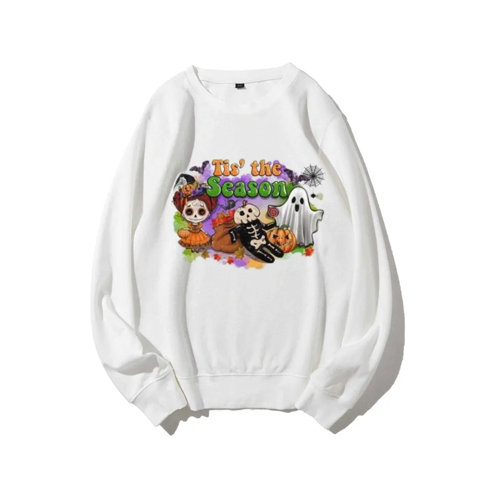 Tis The Season Women Halloween Graphic Sweatshirts