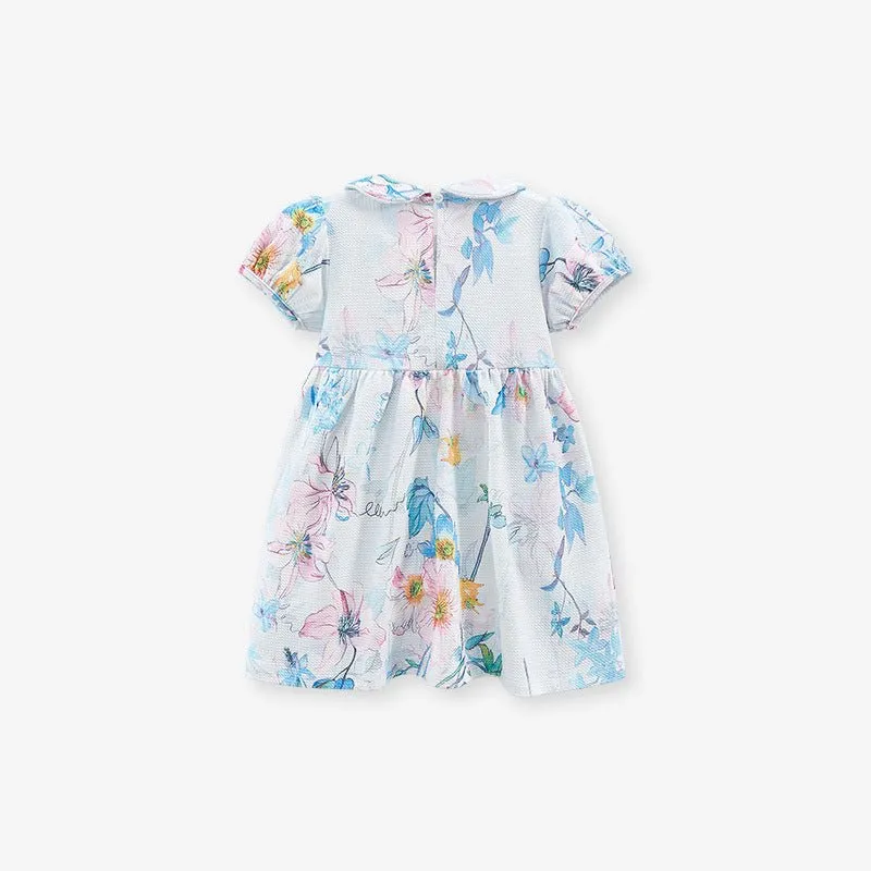 Toddler/Kid Girl's All-over Floral Print Design Cotton Dress