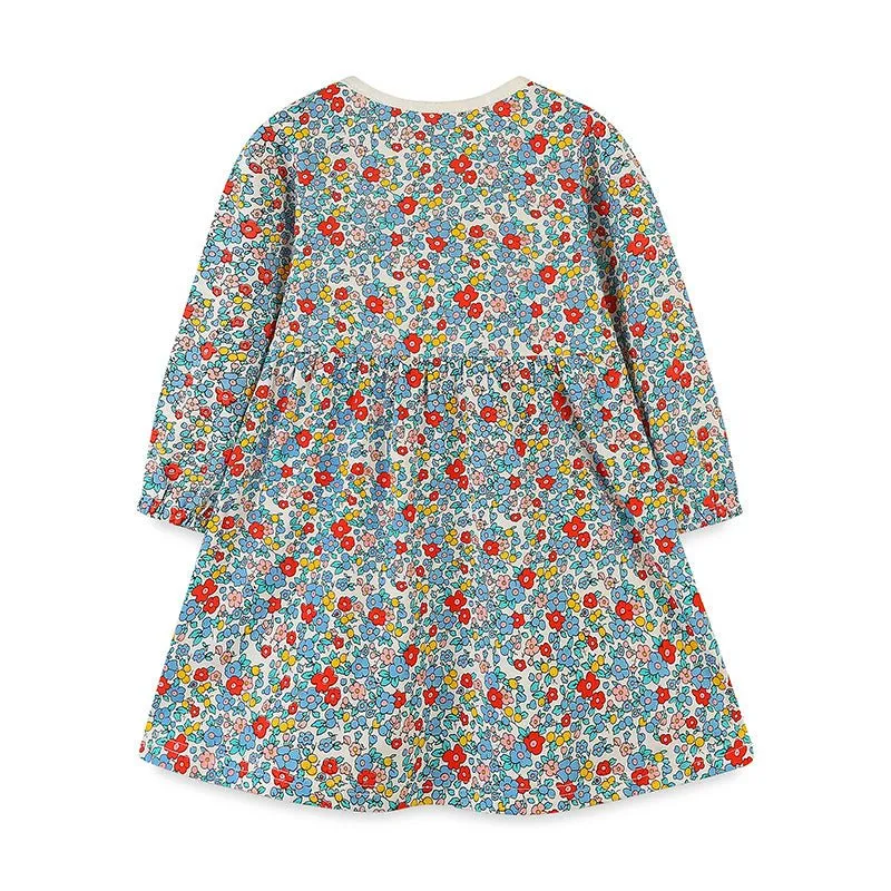 Toddler/Kid Girl's Long Sleeve Allover Floral Dress