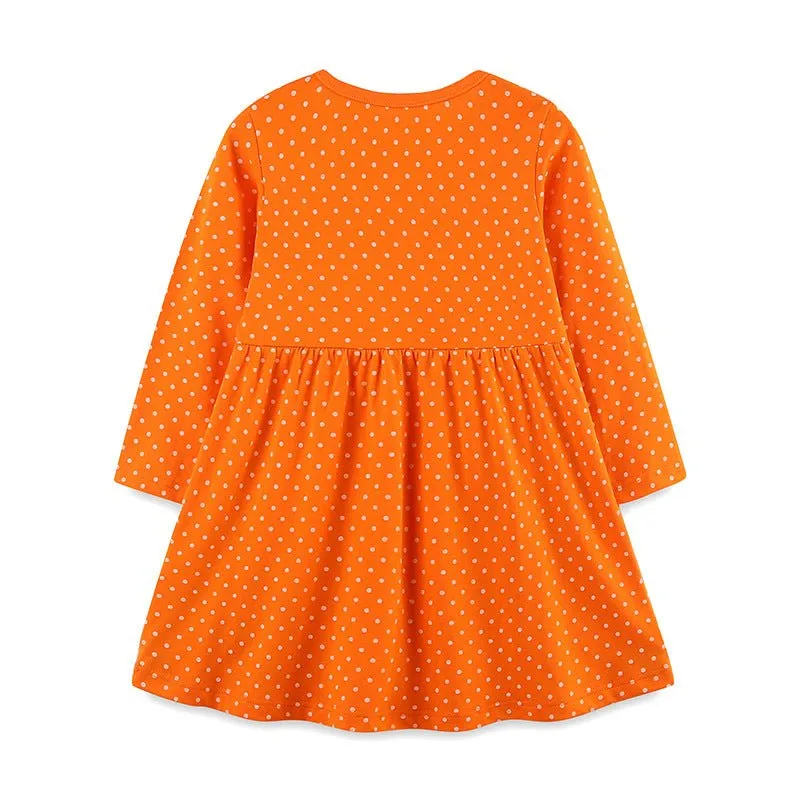 Toddler/Kid Girl's Long Sleeve Vehicle Design Dress