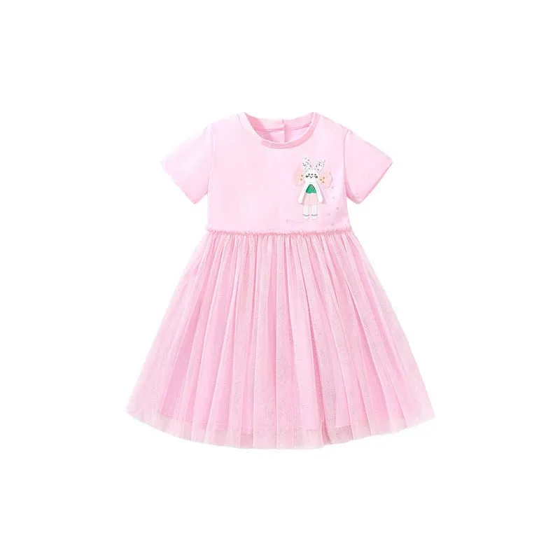 Toddler/Kid Girl's Short Sleeve Rabbit Princess Design Dress