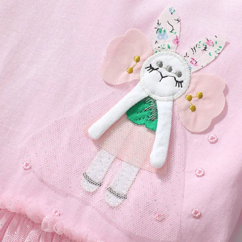 Toddler/Kid Girl's Short Sleeve Rabbit Princess Design Dress