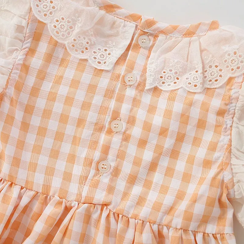 Toddler/Kid Girl's Yellow Plaid Summer Dress