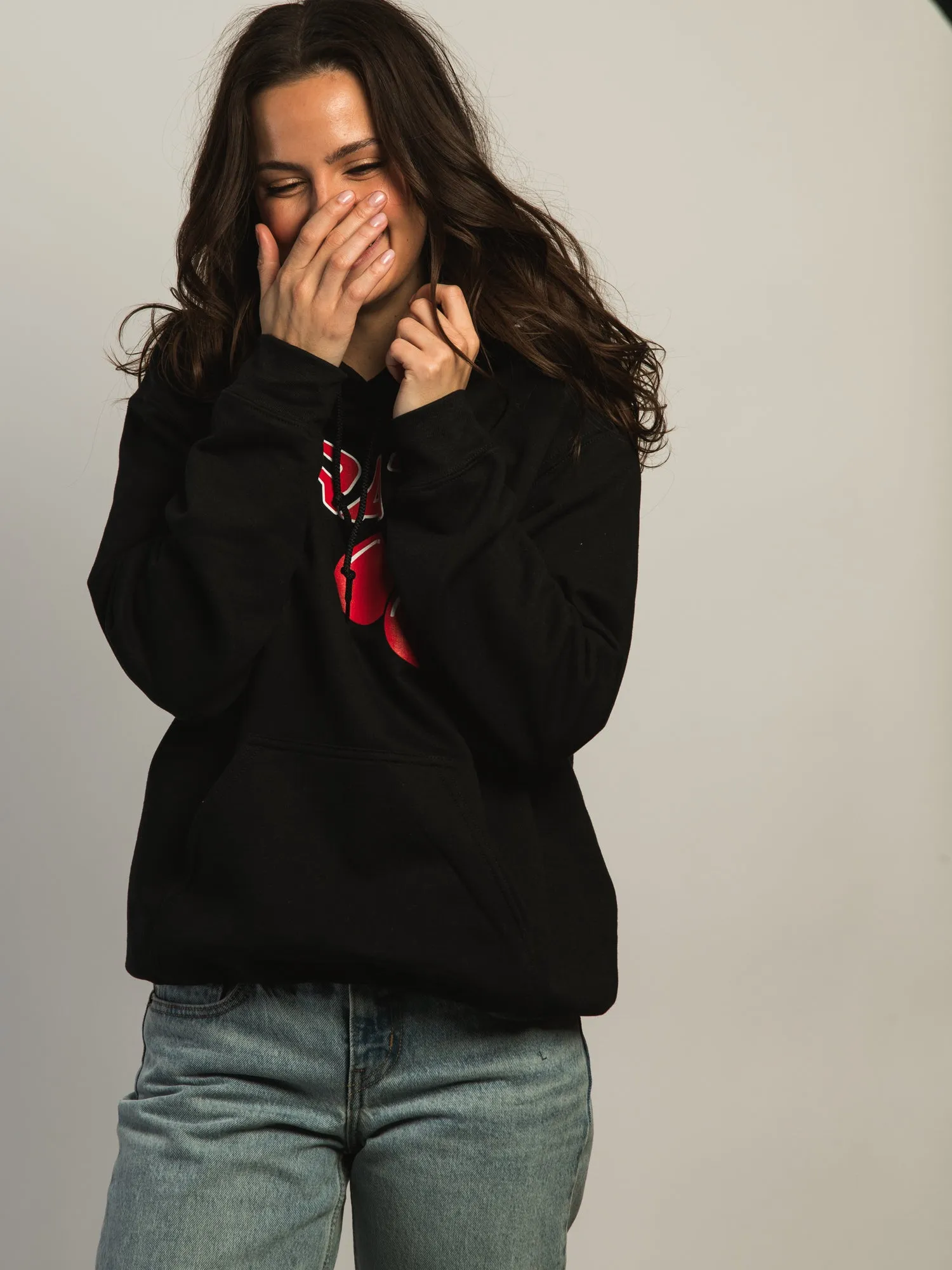 VERBAGE BRAT PULLOVER HOODIE - BLACK