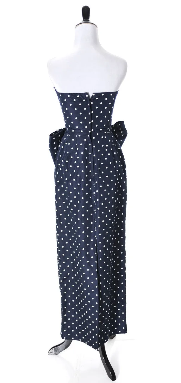 Vintage Victor Cost Dress Strapless polka dots