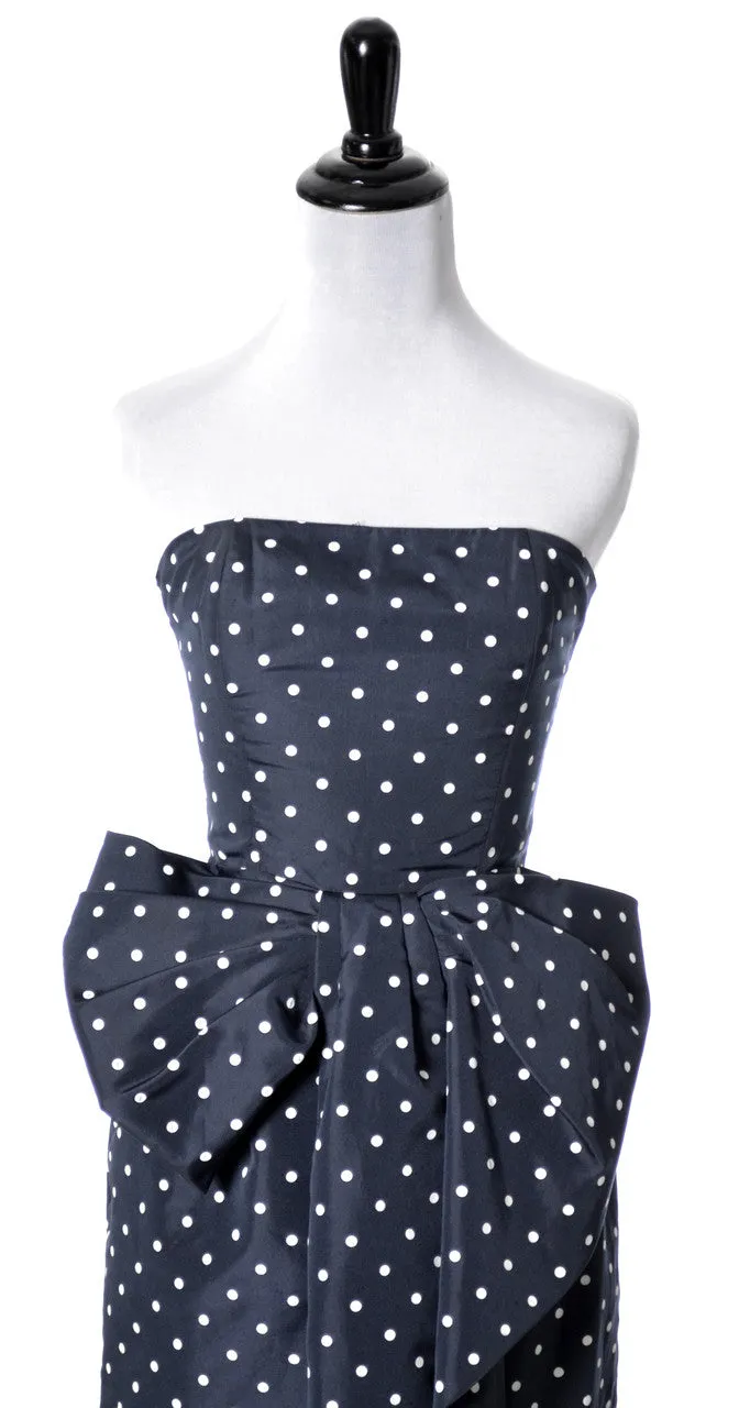 Vintage Victor Cost Dress Strapless polka dots