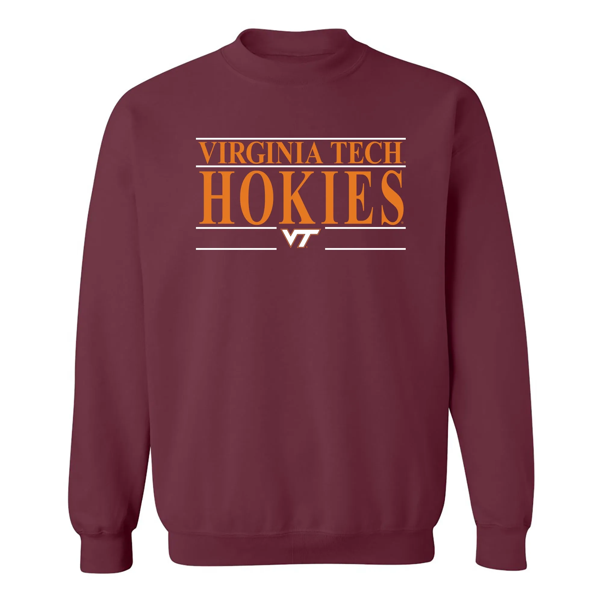 Virginia Tech Headline Crewneck Sweatshirt - Maroon