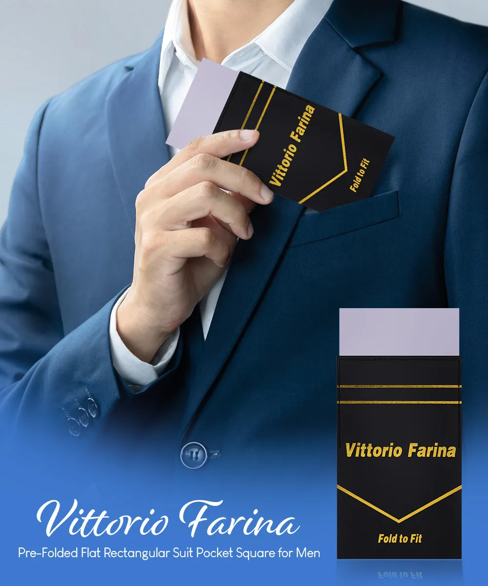 Vittorio Farina Men's Pre-Folded Pocket Square: Flat