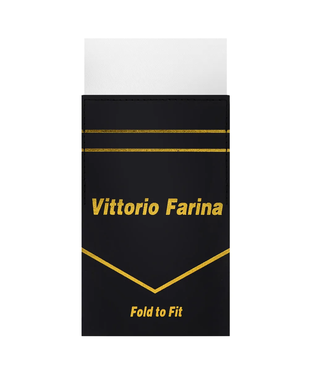 Vittorio Farina Men's Pre-Folded Pocket Square: Flat