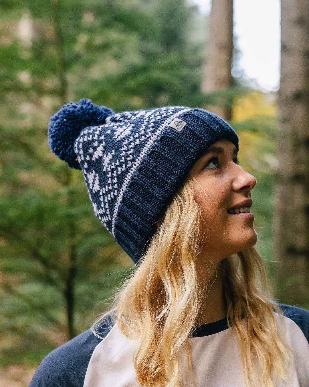 West Coast Recycled Bobble Hat - Rich Navy