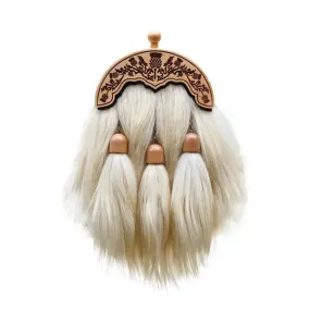 Wood Cantle Markhor Fur Leather Sporran