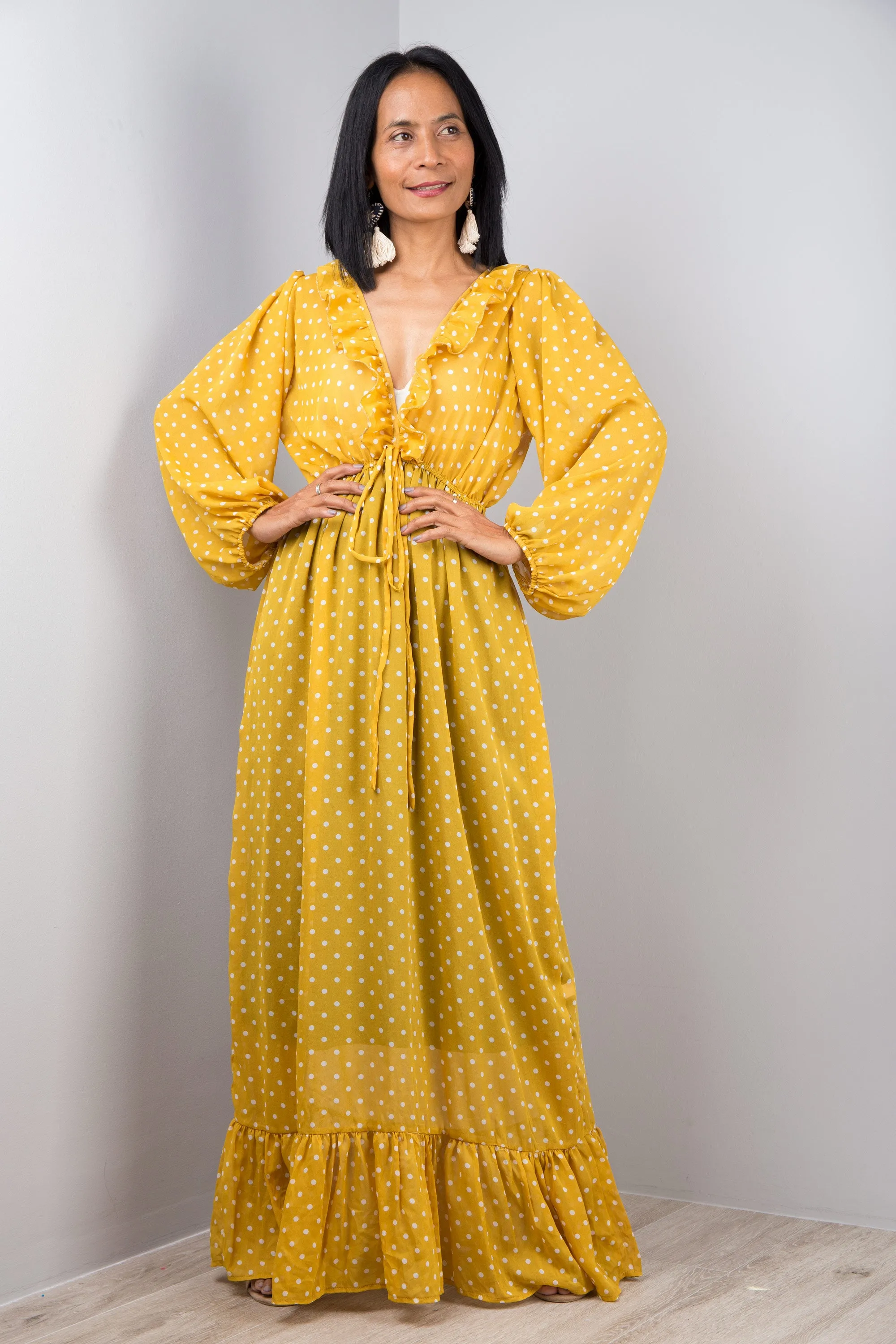 Yellow Chiffon dress