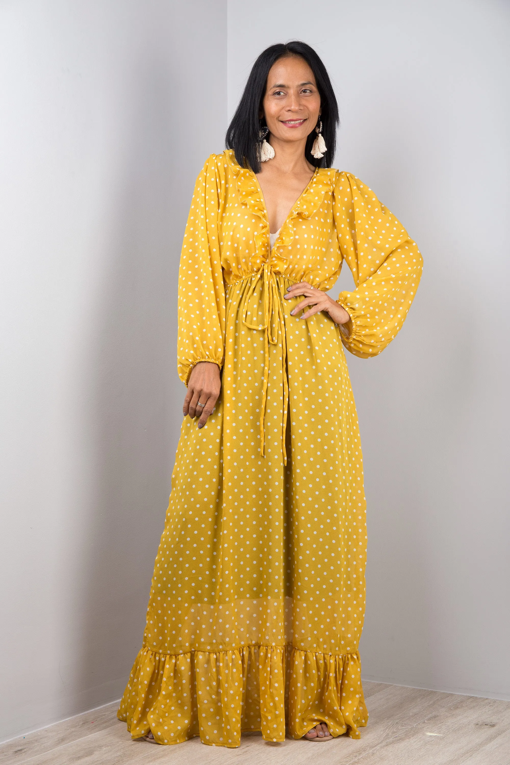 Yellow Chiffon dress