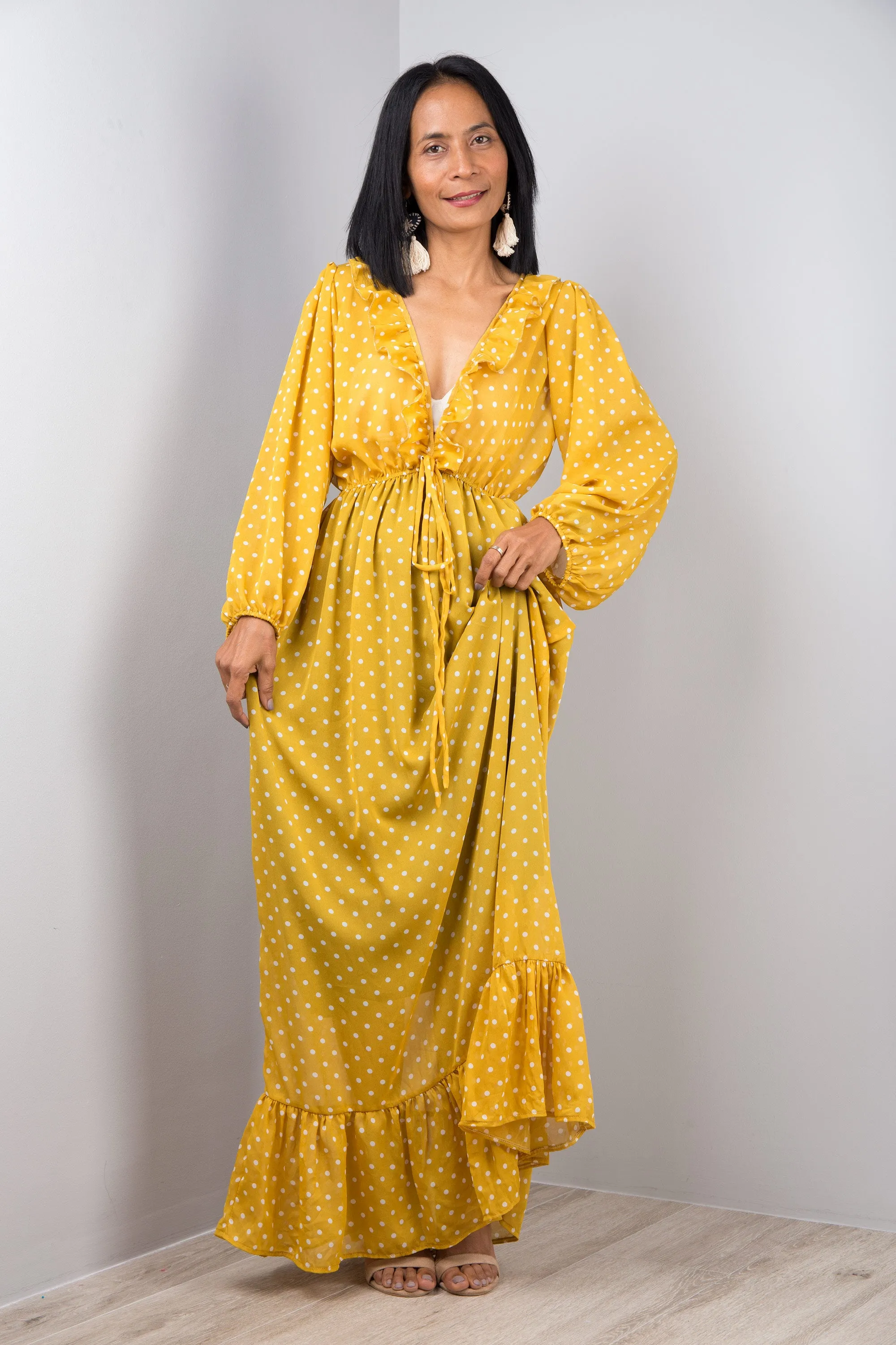 Yellow Chiffon dress